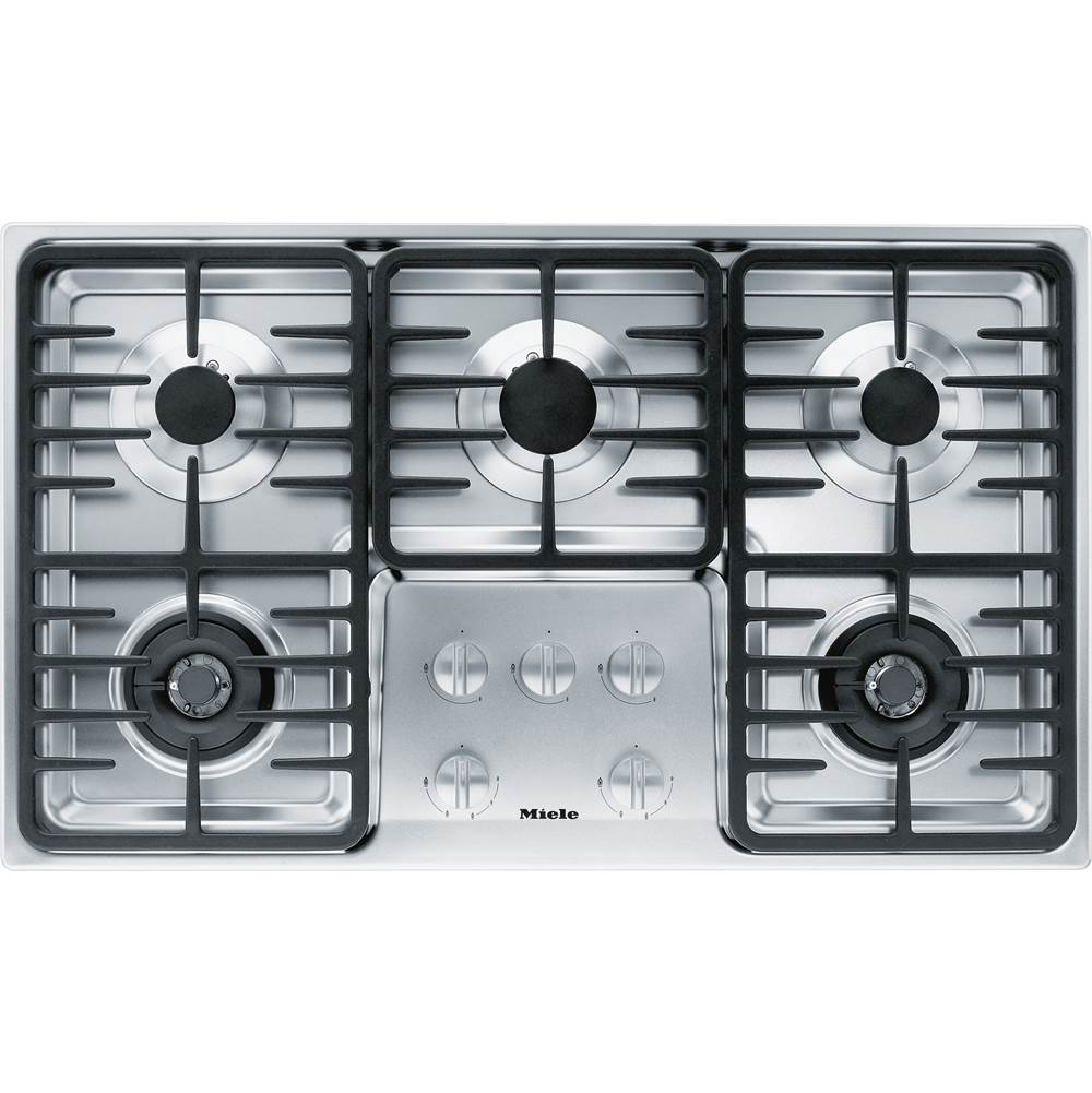 Miele KM 3475 G - 36'' Cooktop Linear Grates Nat Gas (Stainless Steel)