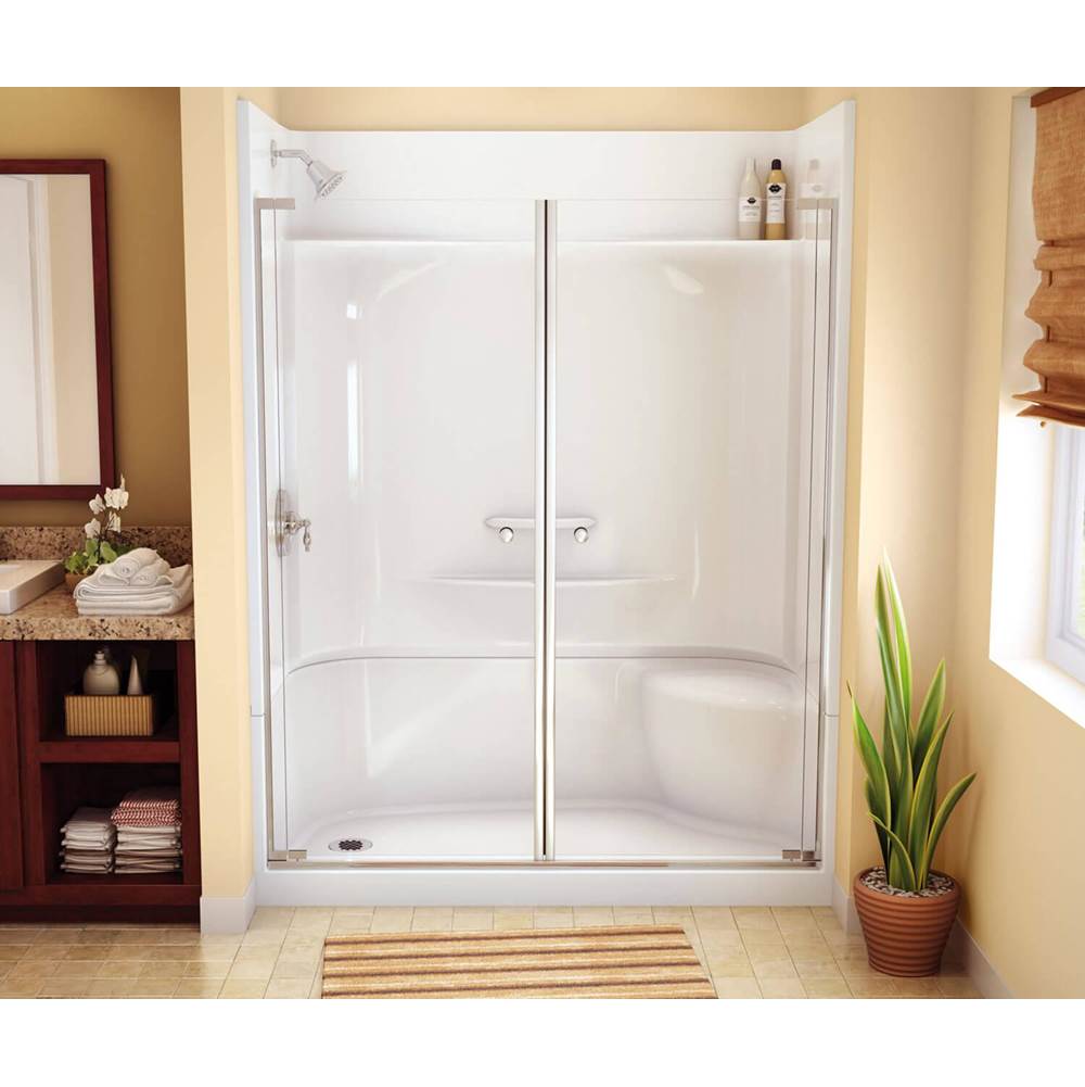 Maax KDS 3460 AcrylX Alcove Right-Hand Drain Four-Piece Shower in White